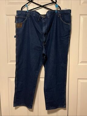 NWT Wrangler Riggs Workwear Carpenter Relaxed Fit Dark Blue Men's Jeans -